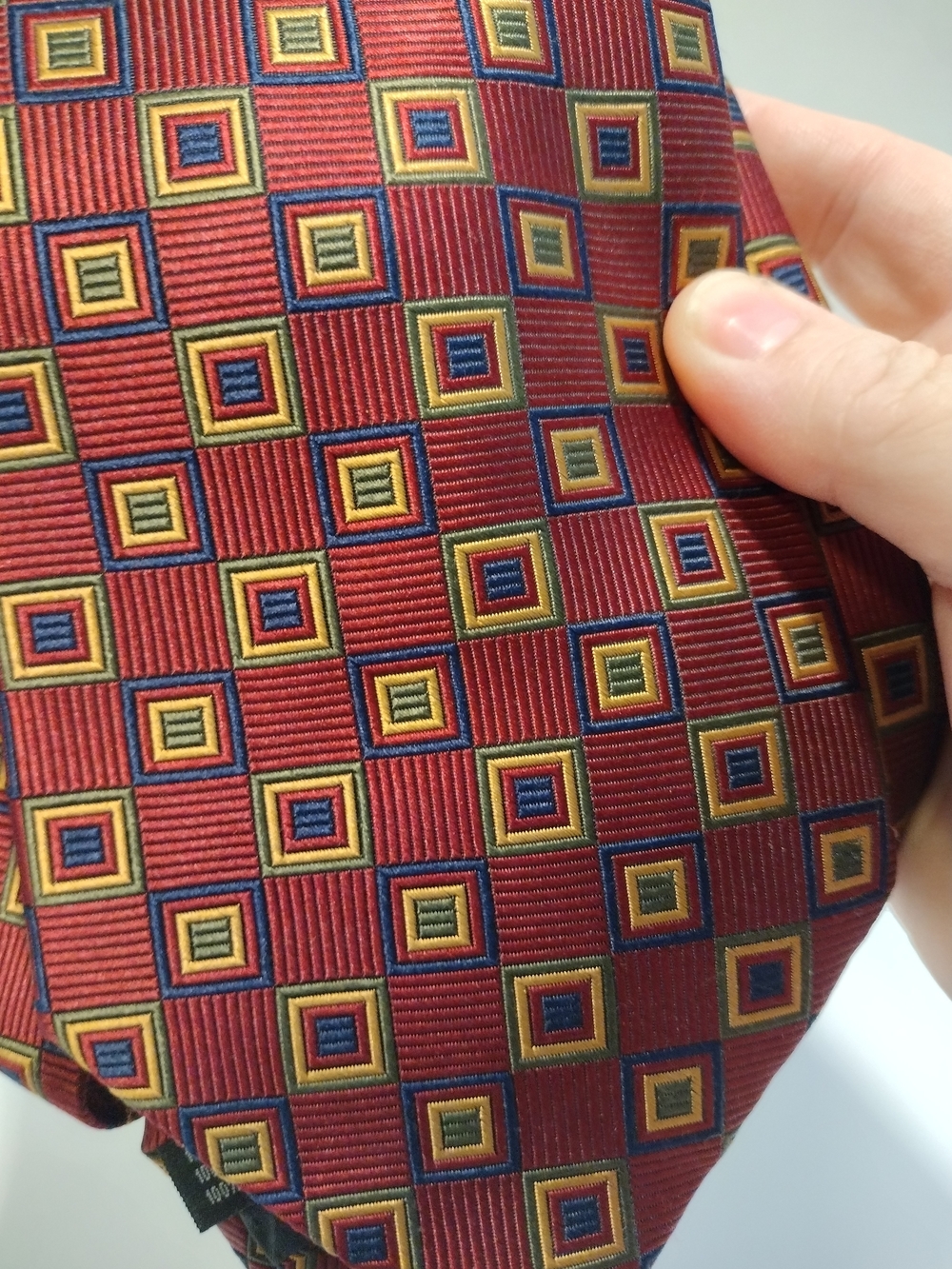 Tango Geometric Pattern Silk Tie - Picture 3 of 6